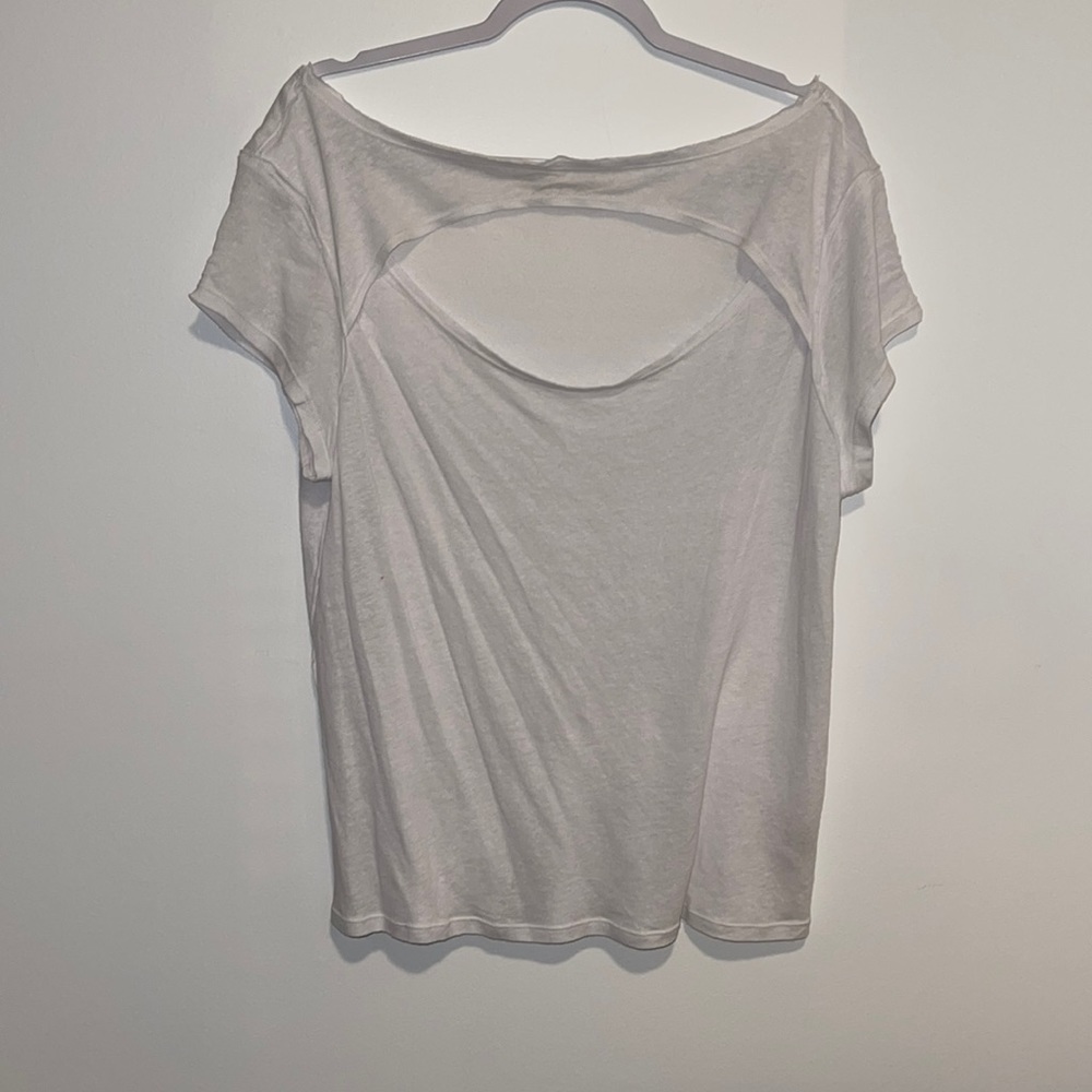 NEW We The Free FP white cutout short sleeve tshirt small - Picture 2 of 6